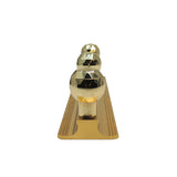 Caja con 10 piezas de Perchero de Zinc 3 Botones 2155 Dorado