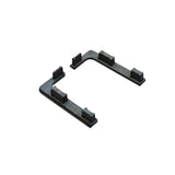 Caja con 20 piezas de Tapa de Aluminio para Perfil Gola Tipo "L" 8019-L Negro Mate