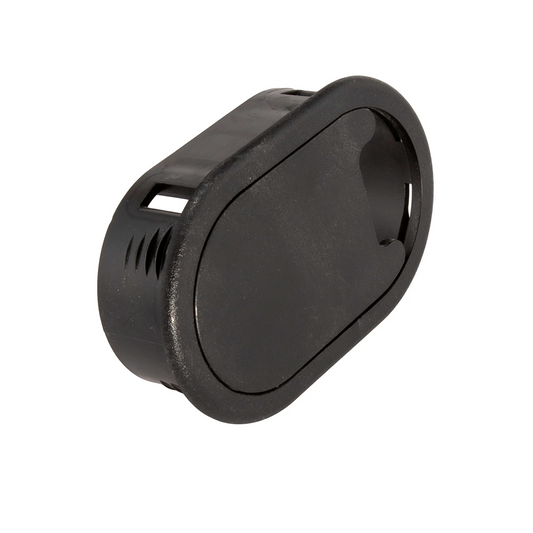 Caja con 20 piezas de Pasacables oval negro