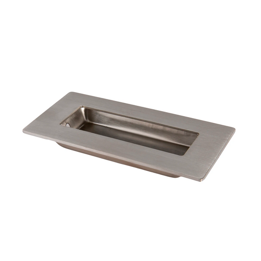 Caja con 10 piezas de Jaladera para embutir Aluminio Rectangular