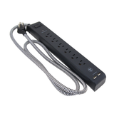 Tira multicontacto usb - negro