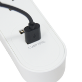Extensión eléctrica usb de 2.7 metros con 3 contactos tipo cordón (blanco)