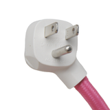 Extensión eléctrica usb de 2.7 metros con 3 contactos tipo cordón (rosa)